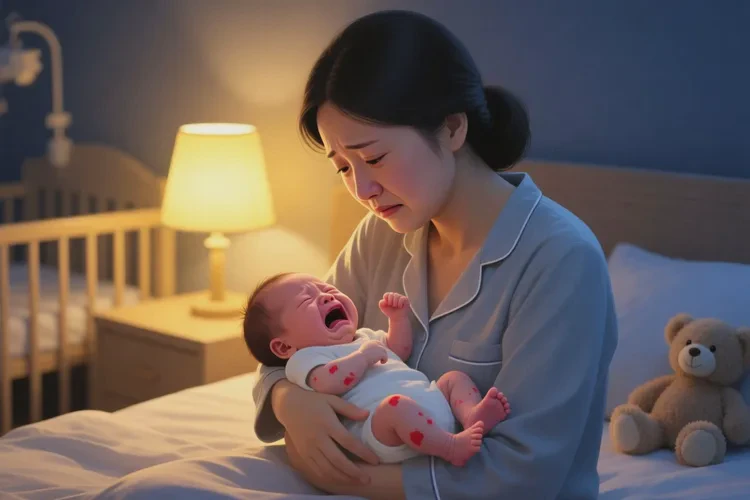 新生儿四肢出湿疹可以治愈吗(图1)