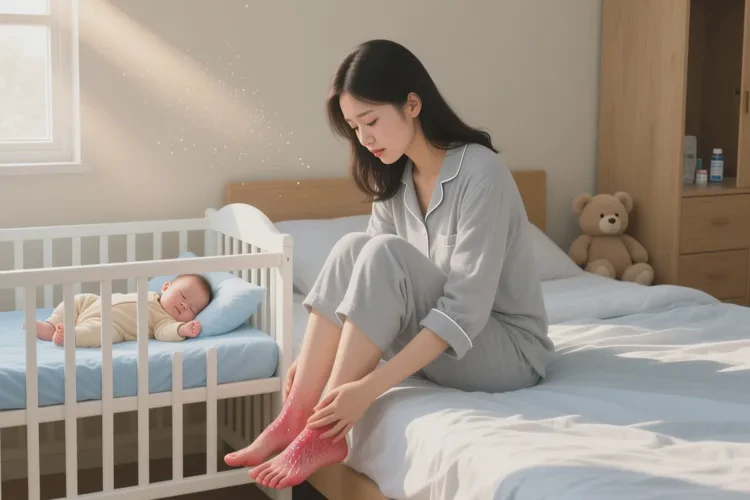 哺乳期妈妈脚上经常长湿疹可不可以治愈(图1)