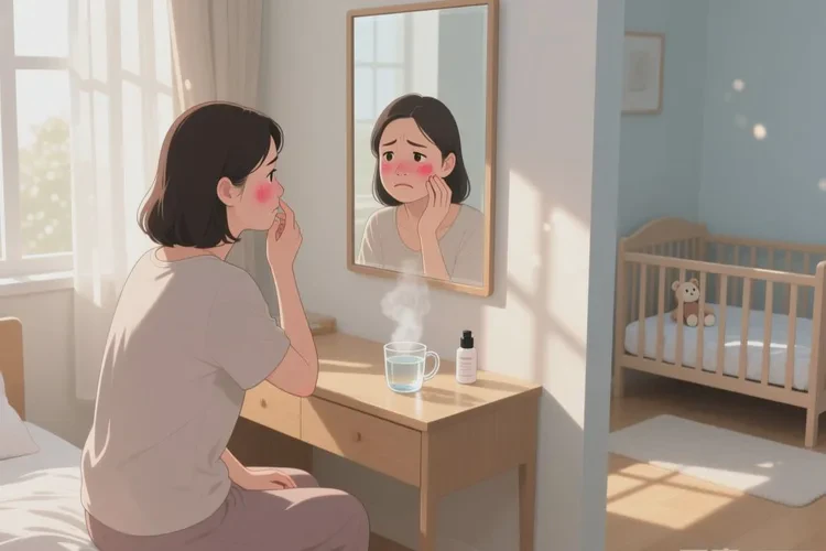 哺乳期妈妈脸上出现湿疹可不可以治愈(图1)
