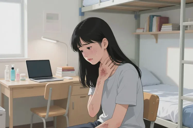大学生脖子出湿疹能靠自己自愈吗(图1)