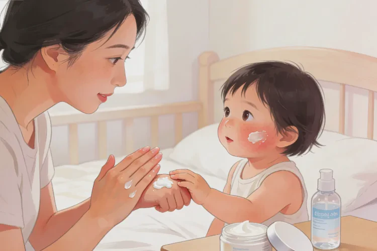 儿童脸上偶尔长湿疹可以根治吗(图1)