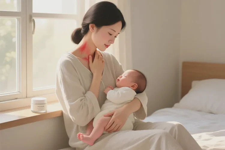 产妇脖子容易长湿疹可以治愈吗(图1)