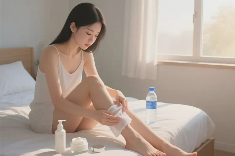 女性小腿长湿疹可以治愈吗(图1)